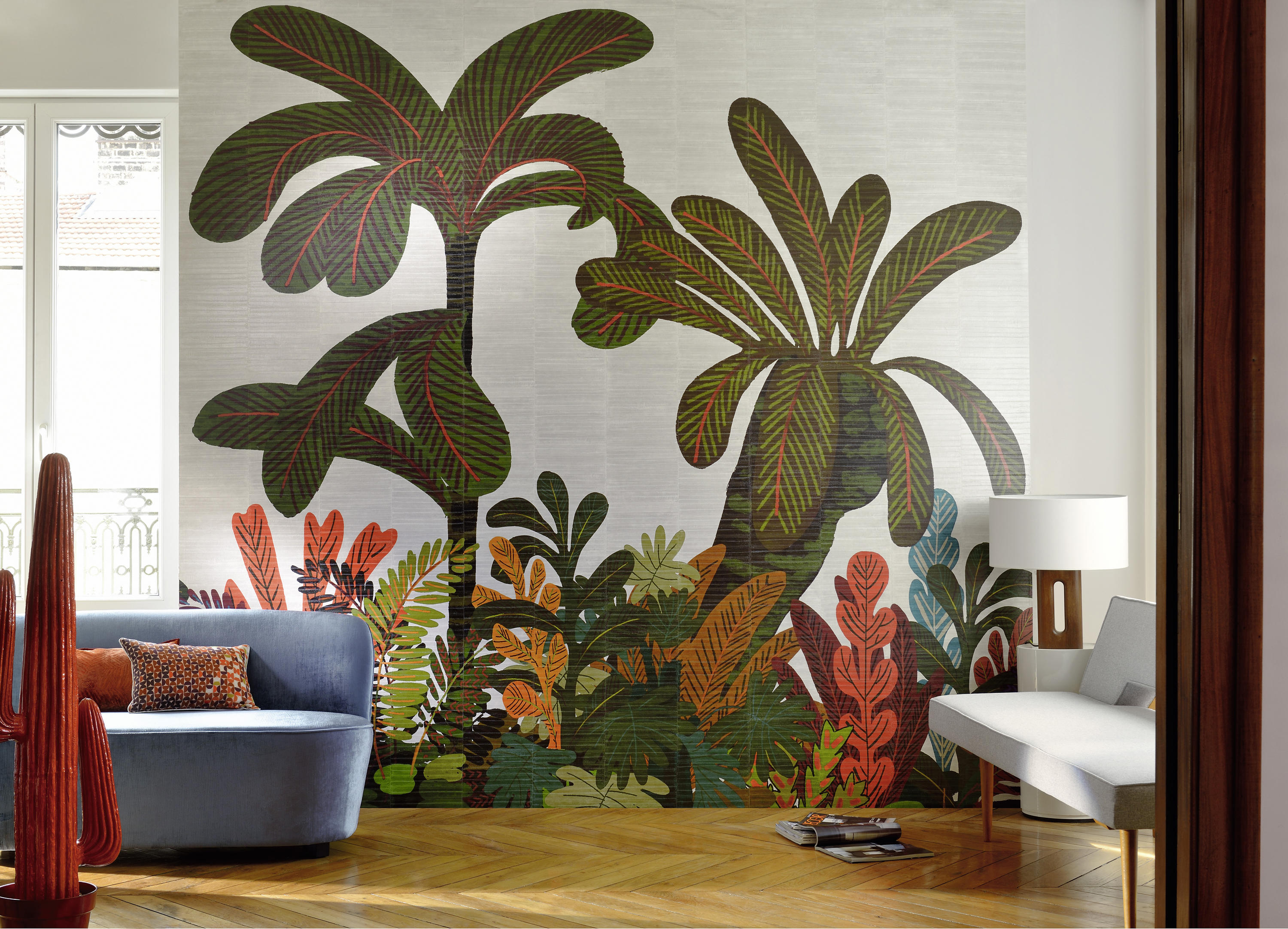 ANGUILLE BIG CROCO LEGEND Washable panoramic vinyl wallpaper By Élitis