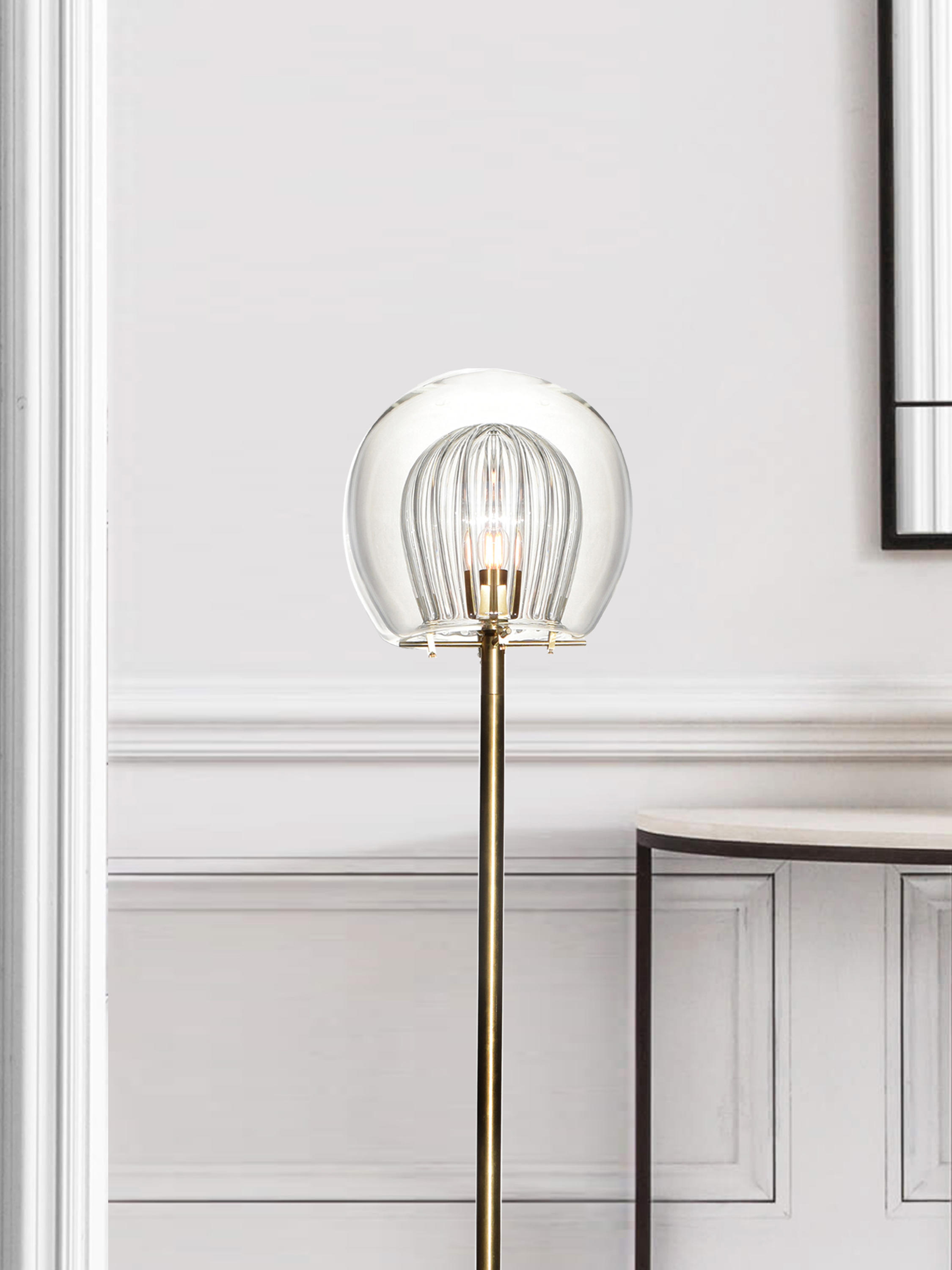 Pleated Crystal Floor Lamp Clear Architonic