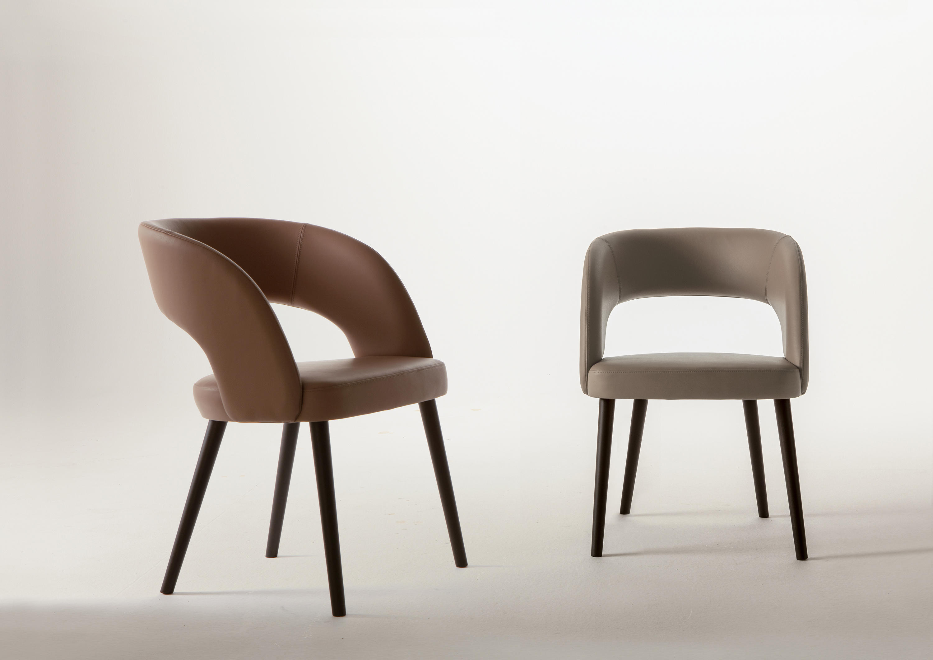 Minimalist design chair - LV 101 - LAURAMERONI - fabric / velvet