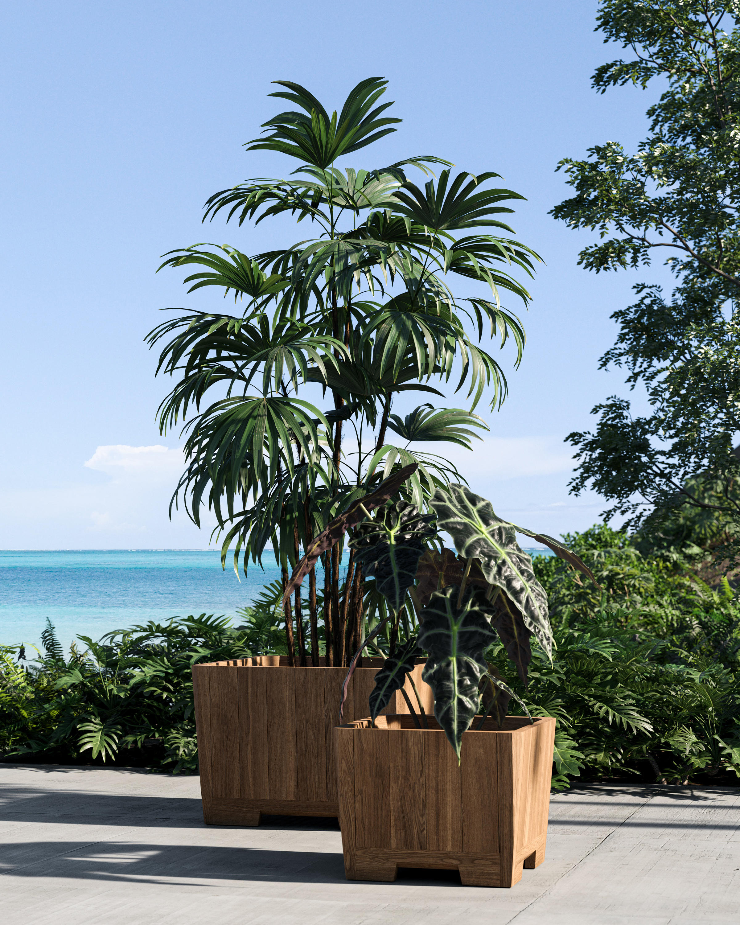 Botaniq teak planter 100X100cm | Architonic