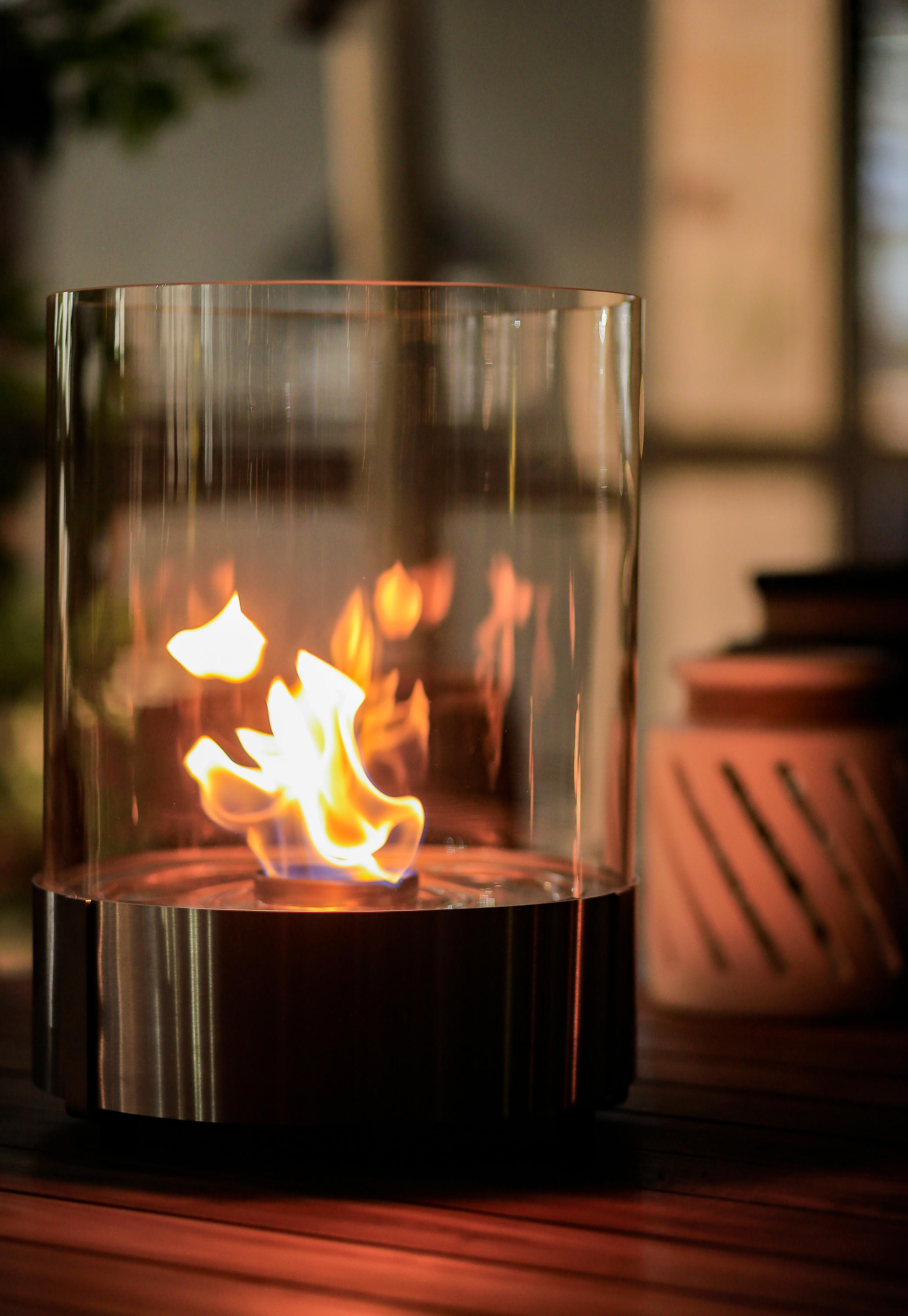 Bioethanol fireplace - CHANTICO GLASSFIRE - Planika - contemporary
