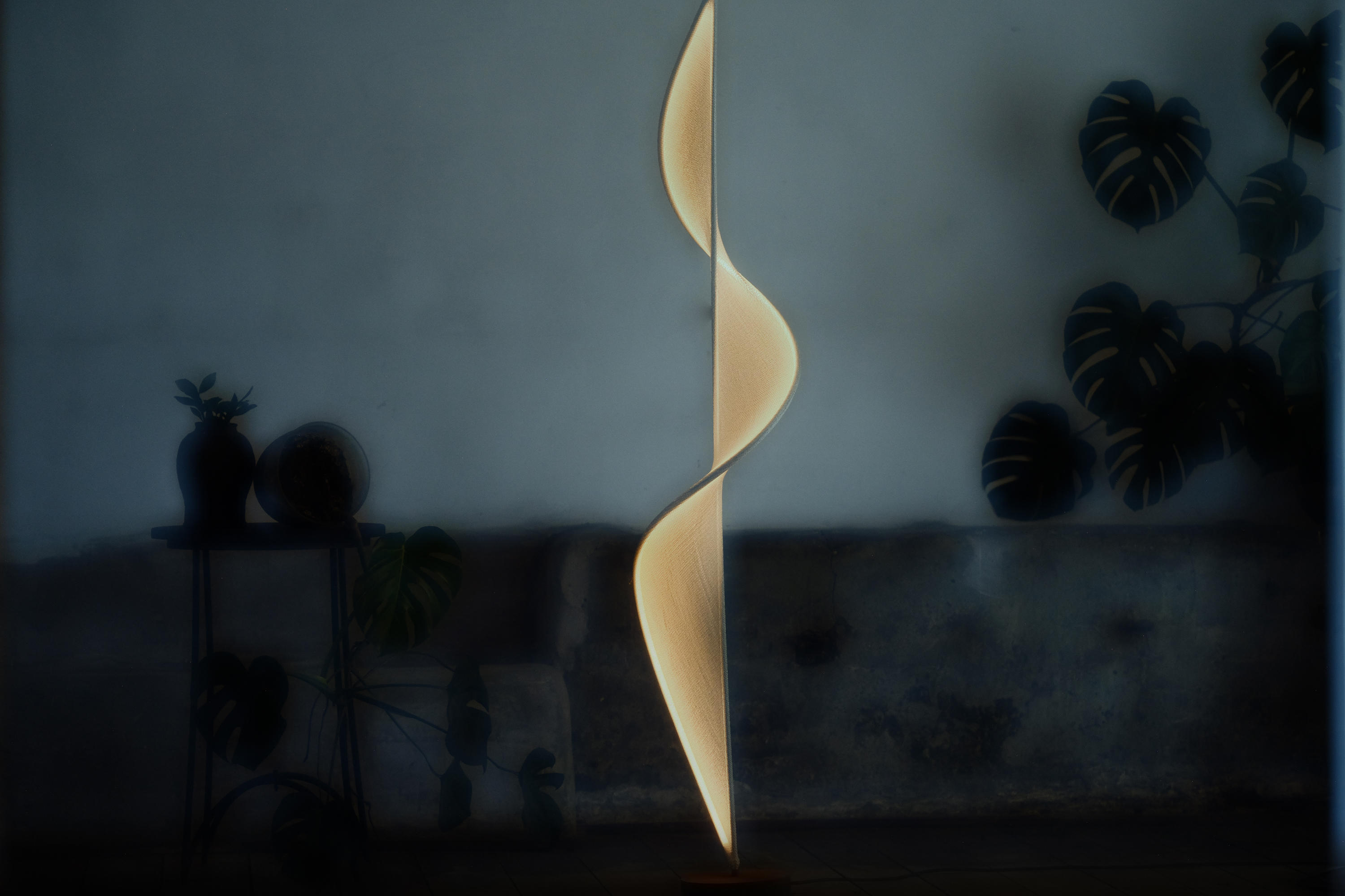 llll.08 sculptural led light standing lamp, suspended vertically or  horizontally