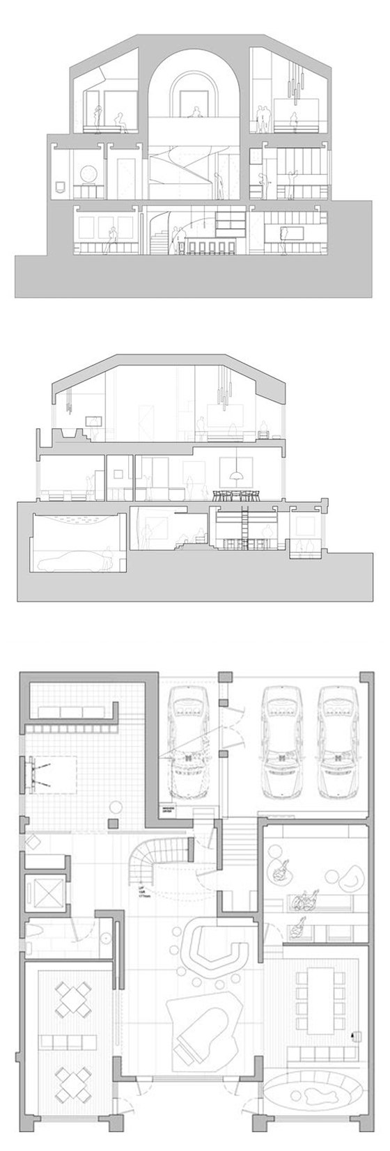 Cloud Villa de KOS Architects | Pièces d'habitation