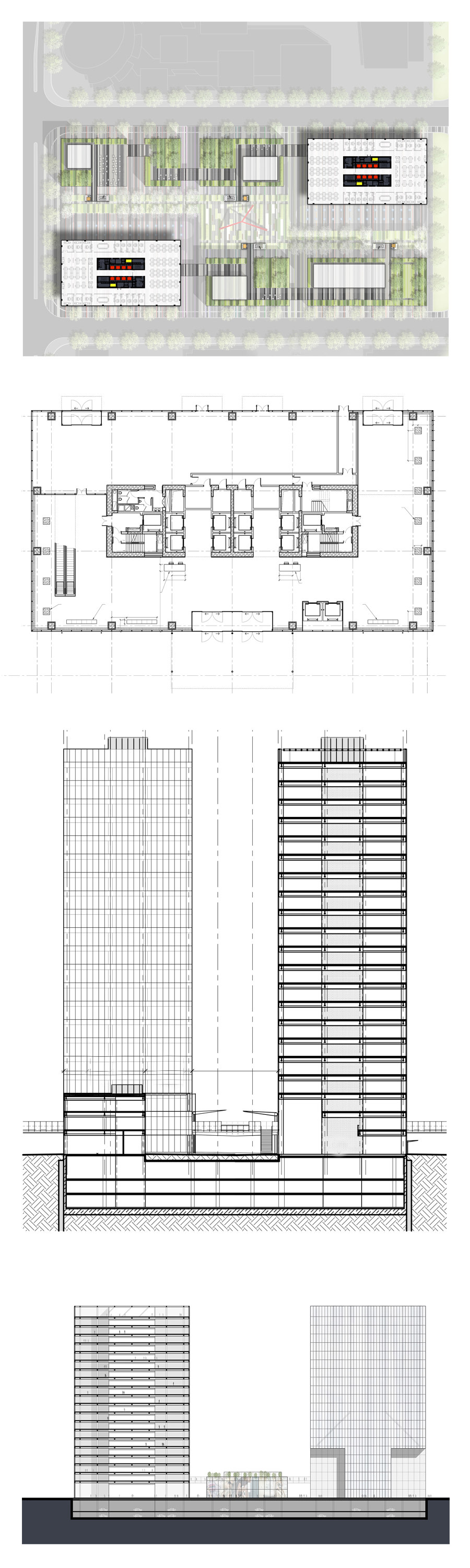 Qiantan District Towers, Lot 41 de FGP Atelier | Edificio de Oficinas
