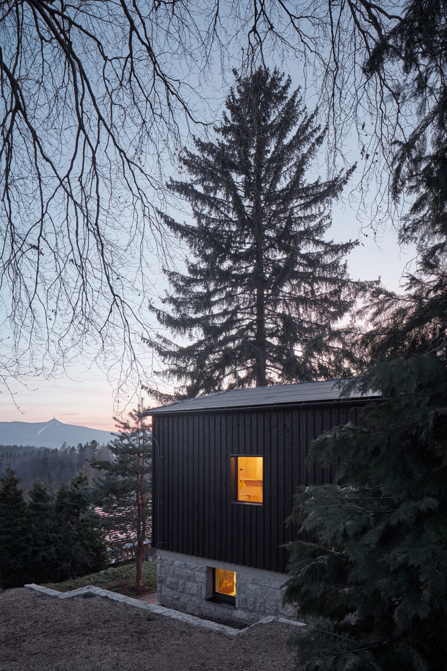 House Behind the Wall by Mjölk architekti | Detached houses