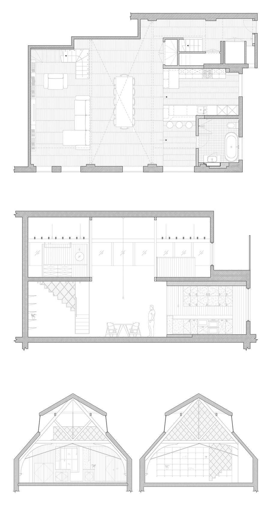 Replica House Studio de Surman Weston | Pièces d'habitation