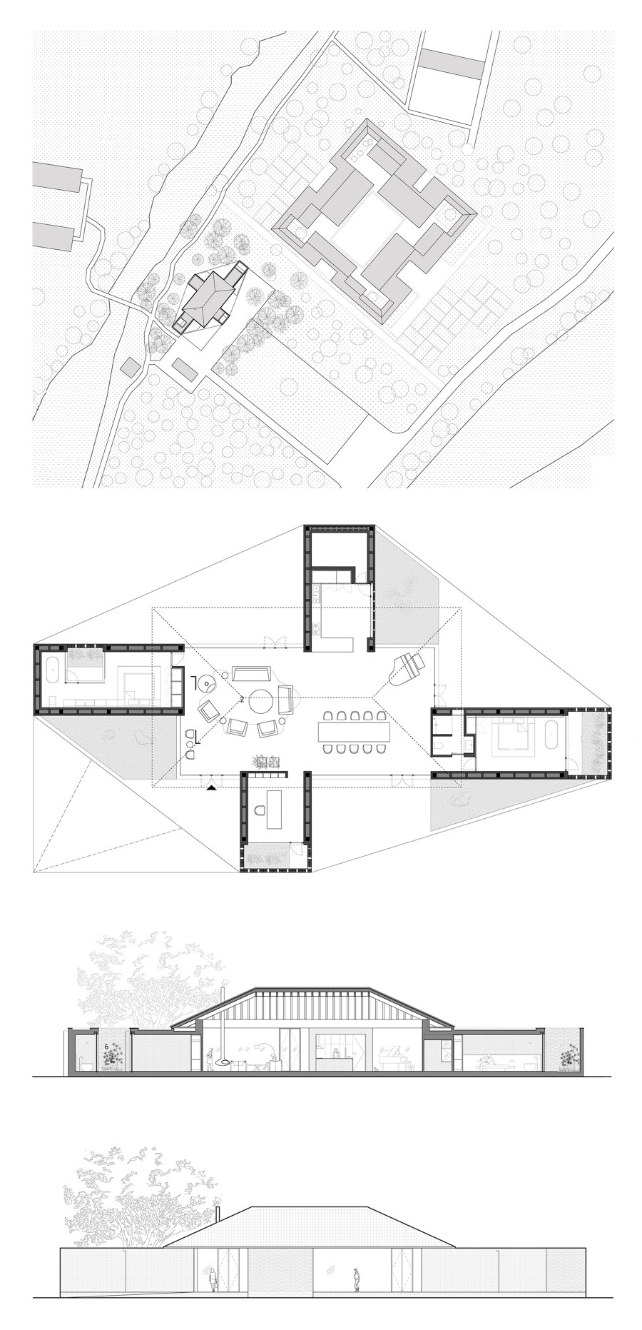 Courtyard Villa von ArchStudio | Einfamilienhäuser