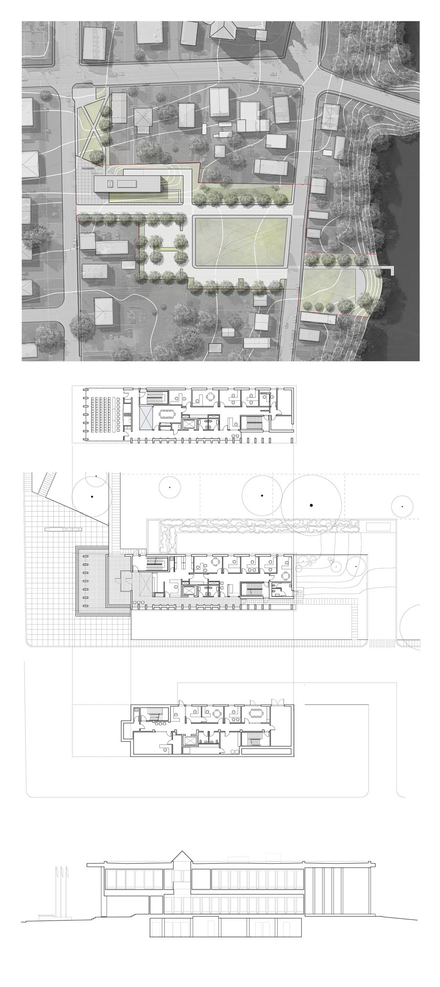 Rigaud City Hall de Affleck de la Riva architects | Bâtiments administratifs