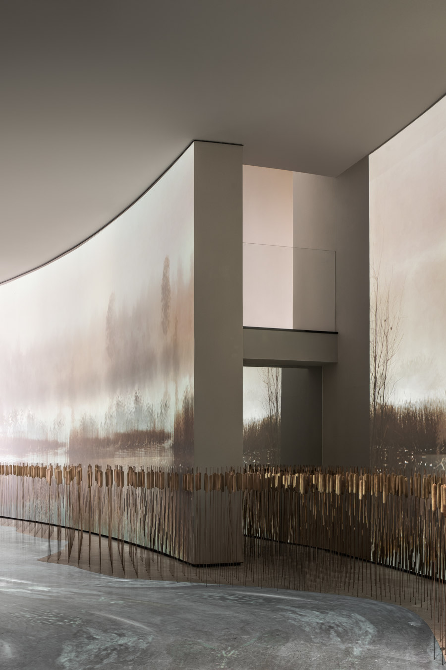 Xi'an VANKE • VIEW LAKE Sales Center di ONE-CU Interior Design Lab | Negozi - Interni