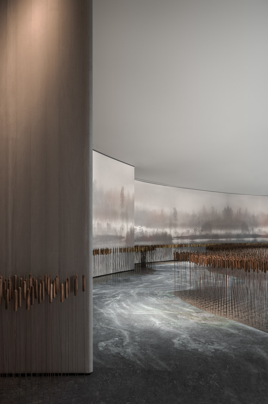 Xi'an VANKE • VIEW LAKE Sales Center de ONE-CU Interior Design Lab | Intérieurs de magasin