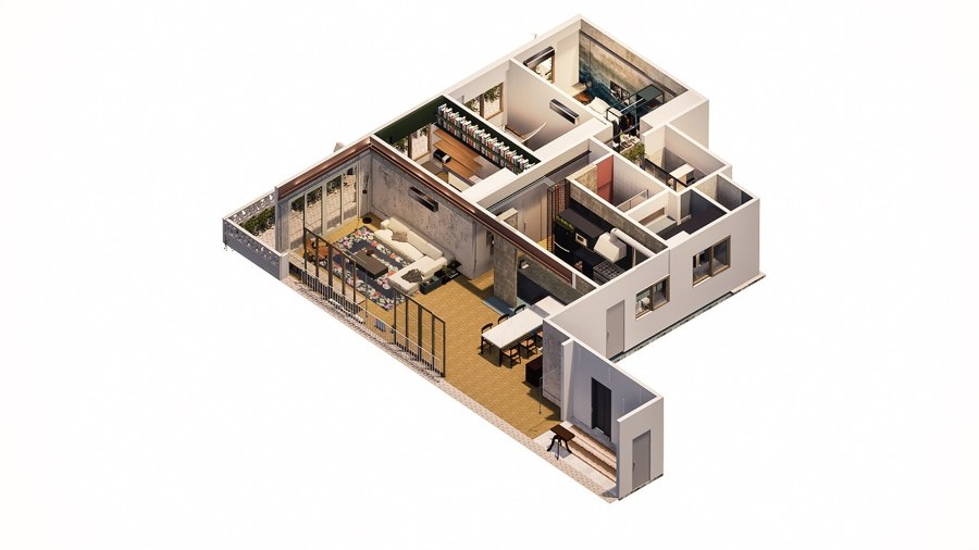 RF Apartment by SuperLimão | Living space