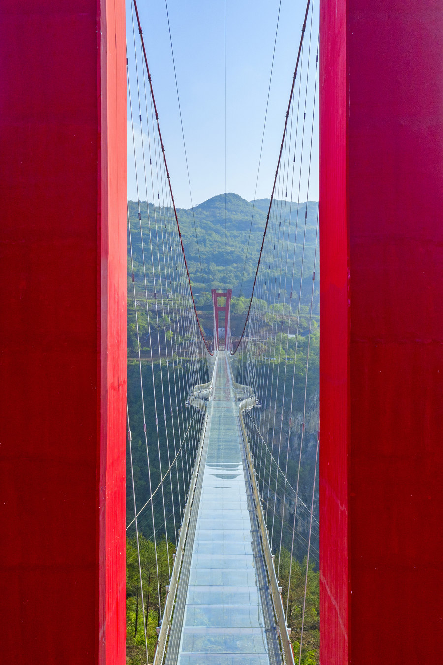 Glass Bridge in Huangchuan Three Gorges Scenic Area by UAD | Architectural Design & Research Institute of Zhejiang University | Bridges
