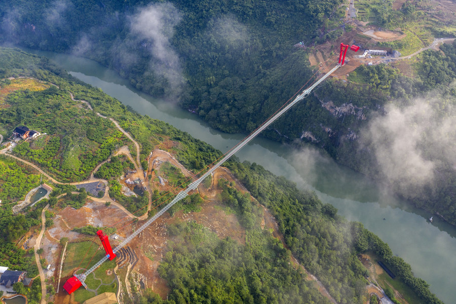Glass Bridge in Huangchuan Three Gorges Scenic Area by UAD | Architectural Design & Research..