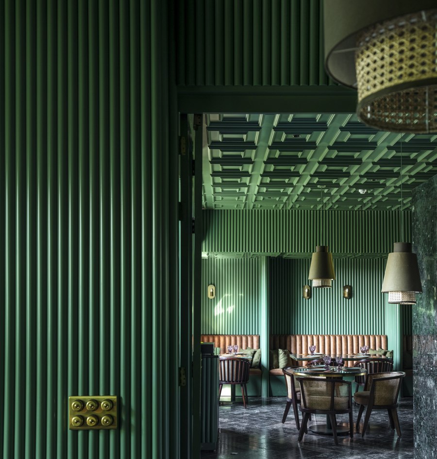 The Fluted Emerald Elgin Cafe by Renesa Architecture Design Interiors | Café interiors