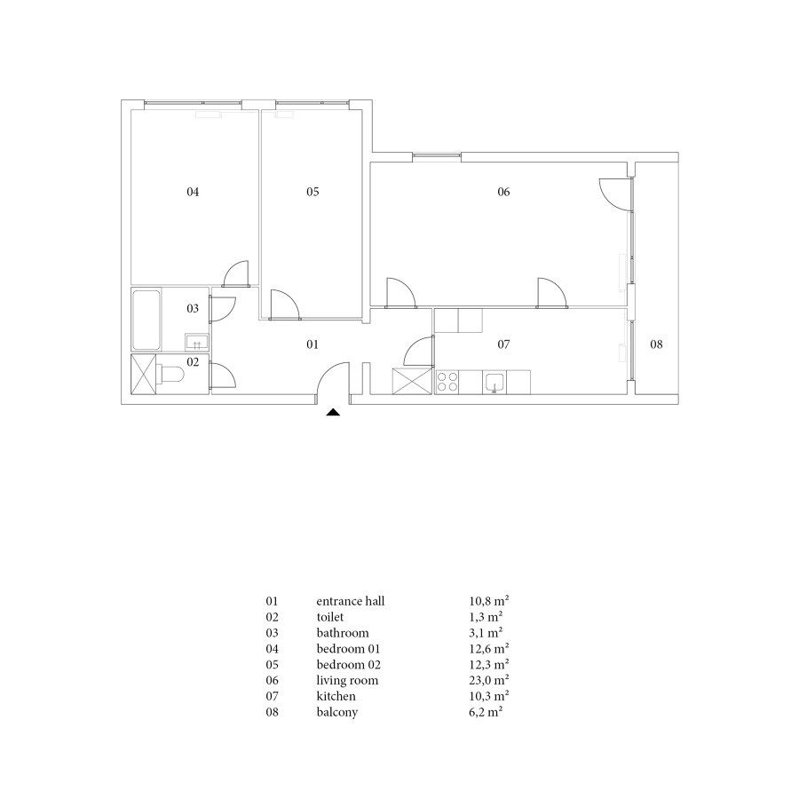 Mlékárenská Apartment de RDTH architekti | Pièces d'habitation