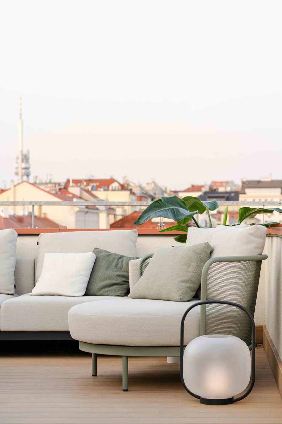 Prague Rooftop Apartment: A Home That Captures the Passage of Time by obliqo | Living space