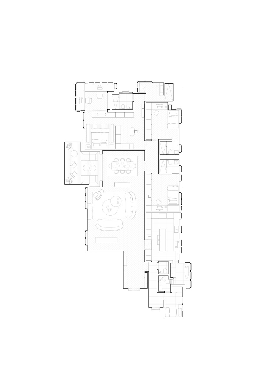 Penthouse de NOMO STUDIO | Pièces d'habitation