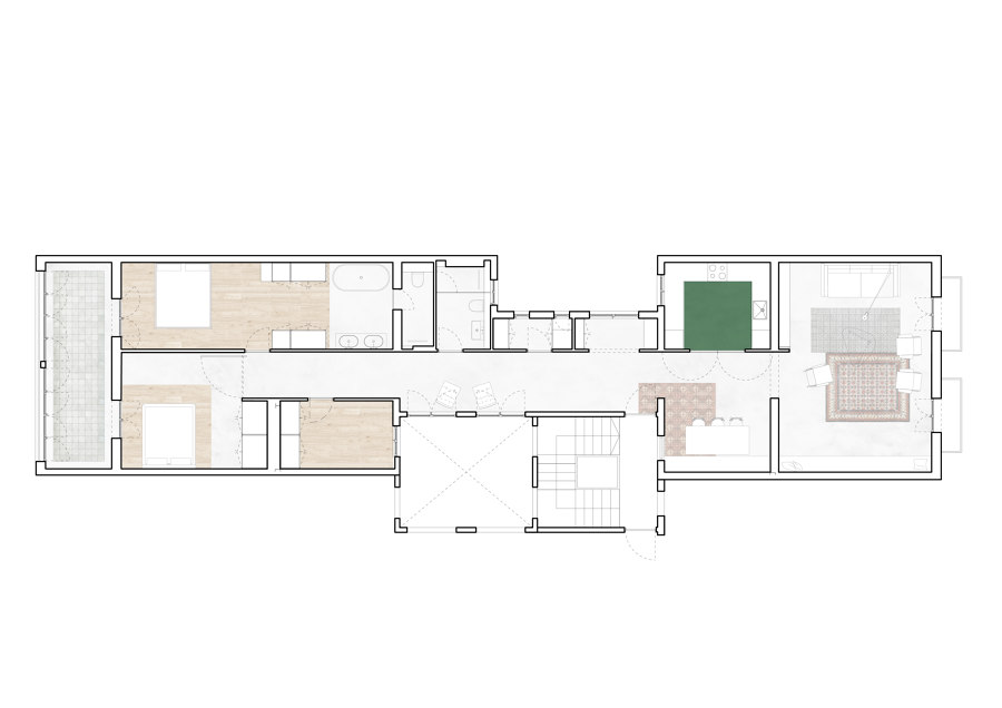 Girona St. Apartment von Raul Sanchez Architects | Wohnräume
