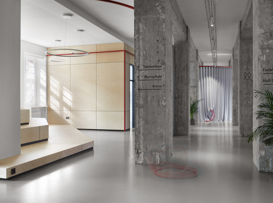 SPIELFELD Digital Hub di LXSY Architekten | Spazi ufficio