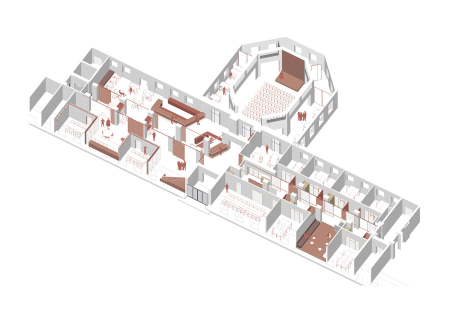 SPIELFELD Digital Hub de LXSY Architekten | Oficinas