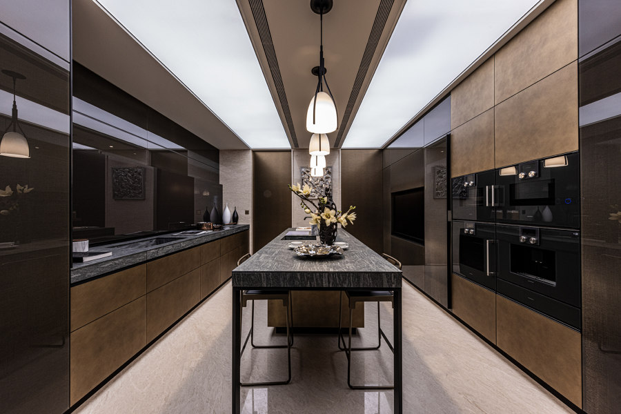 Elegance and technology in the kitchen in a luxury apartment in the Tao Zhu Yin Yuan high-rise in Taipei de Valcucine | Références des fabricantes