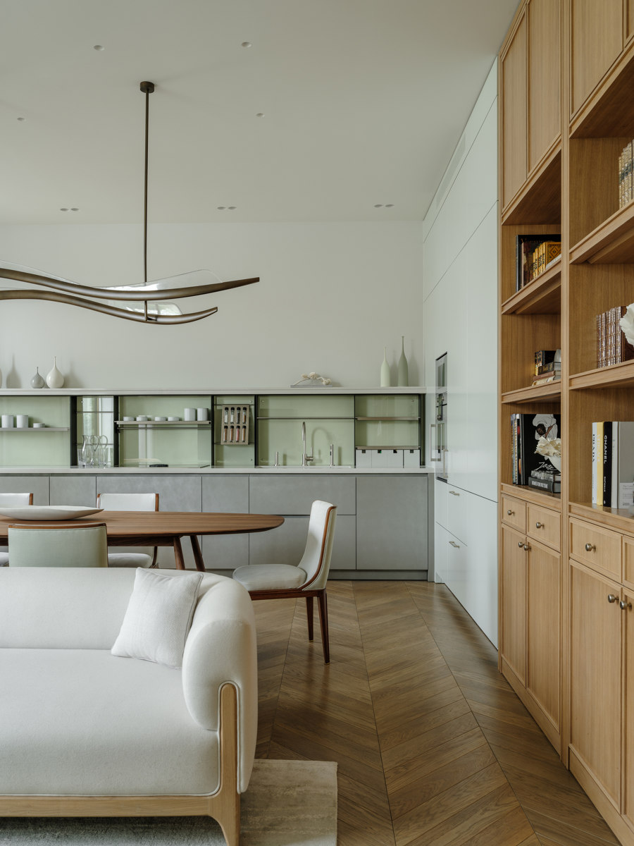 Modern Apartment Where Slow Living Trend Meet Exquisite Designs di O&A London | Locali abitativi