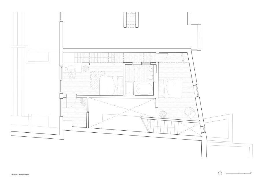 Larch Loft, North London de Whittaker Parsons | Casas Unifamiliares