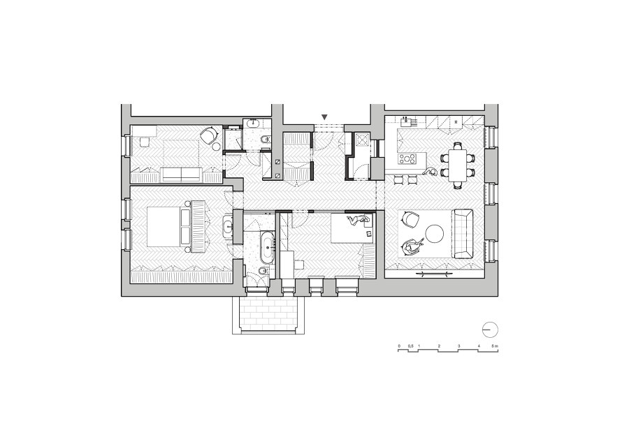 Villa Bianca Apartment de Komon architekti | Pièces d'habitation