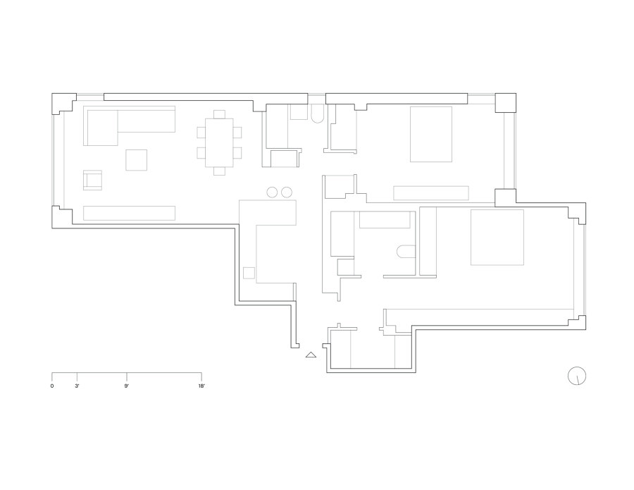 Palmer Apartment de Fernando Fisbein Architect | Pièces d'habitation