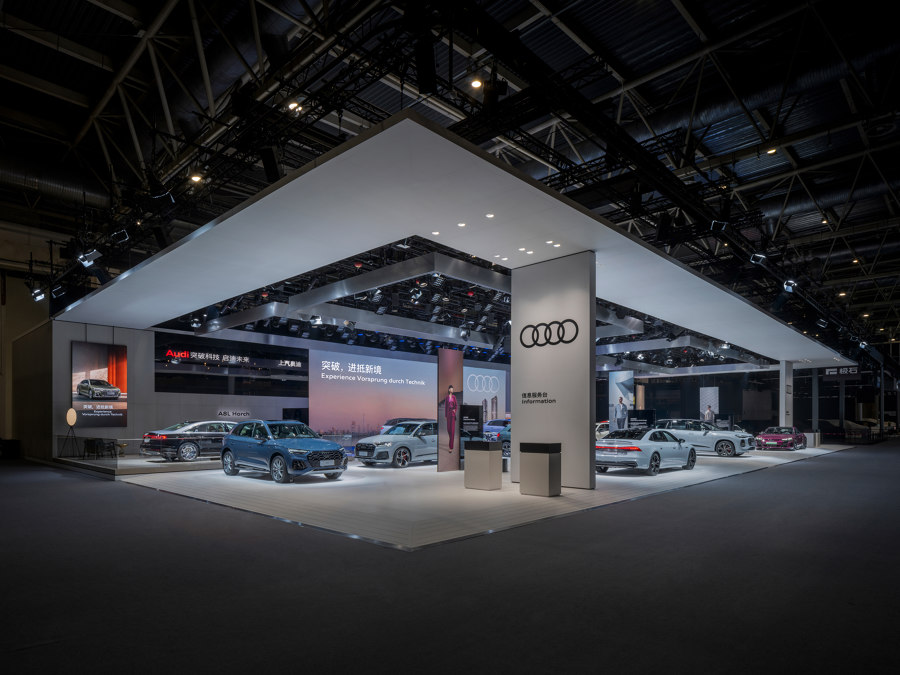 Beijing Auto Show 2024, AUDI AG, Trade fair exhibition stand di Wall Rapture | Riferimenti di produttori