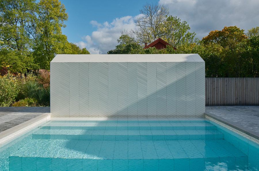 Parquet Patterned Pool and Spa by Claesson Koivisto Rune | Open-air pools