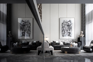 Vanke • Cheerful Bay Duplex Villa | Living space | ONE-CU Interior Design Lab