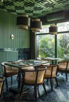 The Fluted Emerald Elgin Cafe | Café interiors | Renesa Architecture Design Interiors