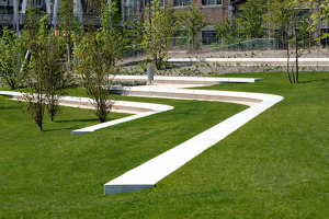 A green park filled with concrete furniture – Millenáris Széllkapu, Budapest | Manufacturer references | VPI Concrete