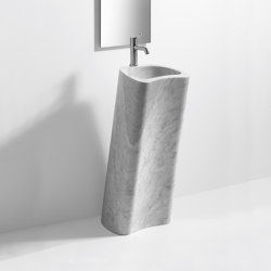 Lito 2 - CER732 free-standing washbasin in carrara marble