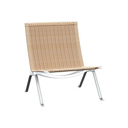 PK22™ | Lounge chair | Wicker | Satin brushed staineless spring steel base | Armchairs | Fritz Hansen
