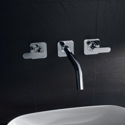 AXOR Citterio 3-Hole Basin Mixer for concealed installation with escutcheons and spout 226mm DN 15 wall mounting