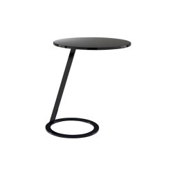 Good Morning | Pedestal Table Black Lacquer | Side tables | Ligne Roset