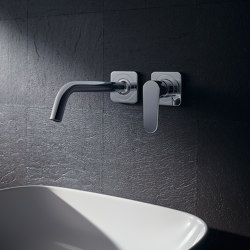 AXOR Citterio M Single Lever Basin Mixer for concealed installation with escutcheons and spout 227mm DN15 wall mounting | Wash basin taps | AXOR