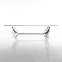 Fratino | Rectangular table crystal top | Tabletop rectangular | Baleri Italia