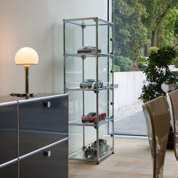 USM Haller Showcase | Transparent Glass | free-standing | USM