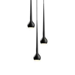 FALLING WATER 3 BLACK | Suspended lights | GRAU