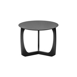 Lili lounge table Ø60 | black lacquered oak