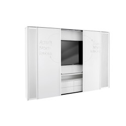 Système d’armoire à façades coulissantes glider big screen | Armoires | ophelis