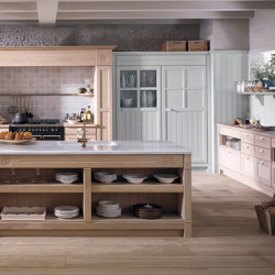 Gregal Pearl Gray rustic fitted kitchen in oak | Kitchen systems | DOCA