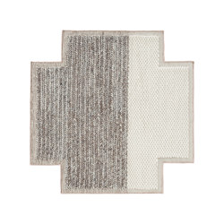 Mangas Space Rug Plait Square Ivory 8 | Tapis / Tapis de designers | GAN