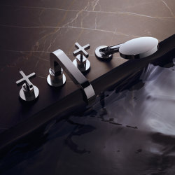 AXOR Citterio 4-Hole Rim-Mounted Bath Mixer with cross handles DN15 | Bath taps | AXOR
