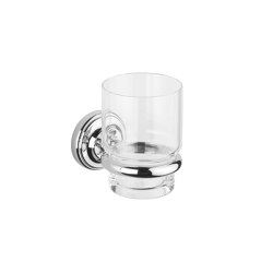 Vienna tumbler holder with clear glass tumbler | Toothbrush holders | Aquadomo