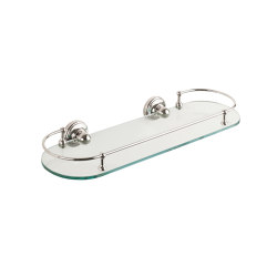 Vienna Ablagekonsole mit Reling, transparentes Glas, 450 mm | Bathroom accessories | Aquadomo