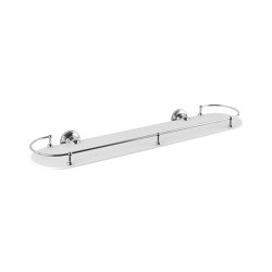 Vienna wall shelf, white glass, 650 mm | Bathroom accessories | Aquadomo